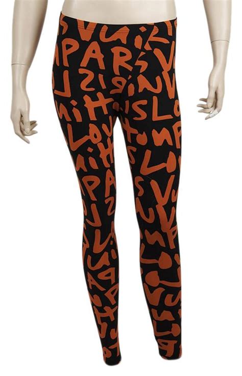 louis vuitton graffiti leggings|Louis Vuitton brown logo leggings.